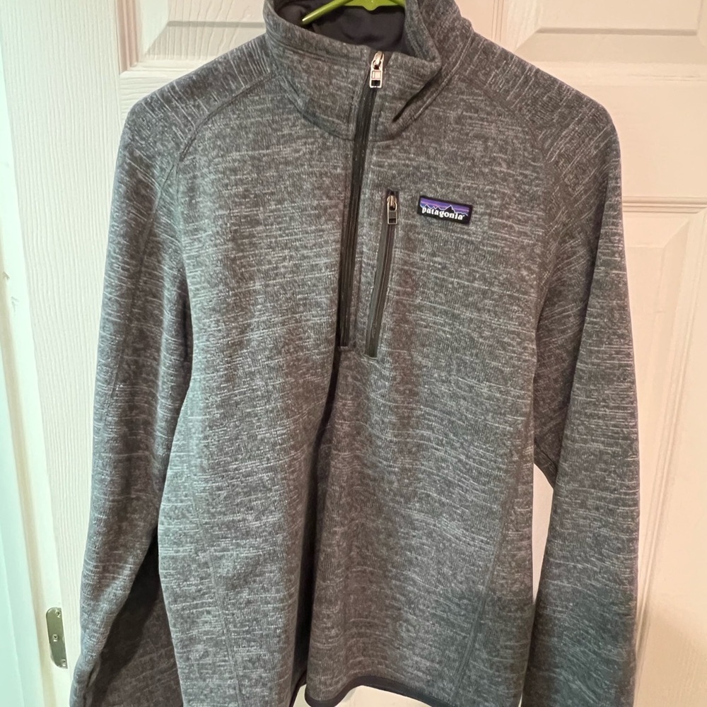 Patagonia Men's Zip-Up Sweater in Heather Gray